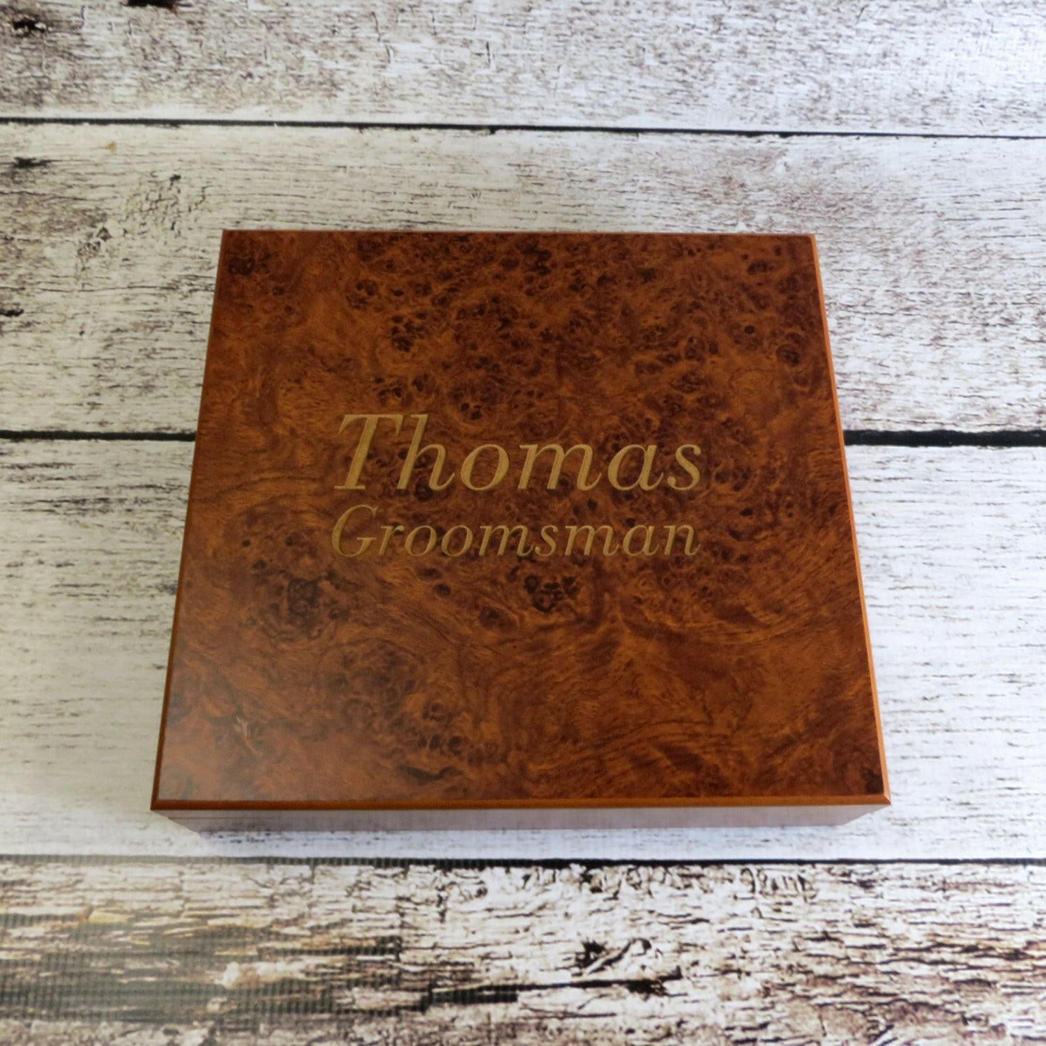 Marble Personalized Humidor and Keepsake Box.