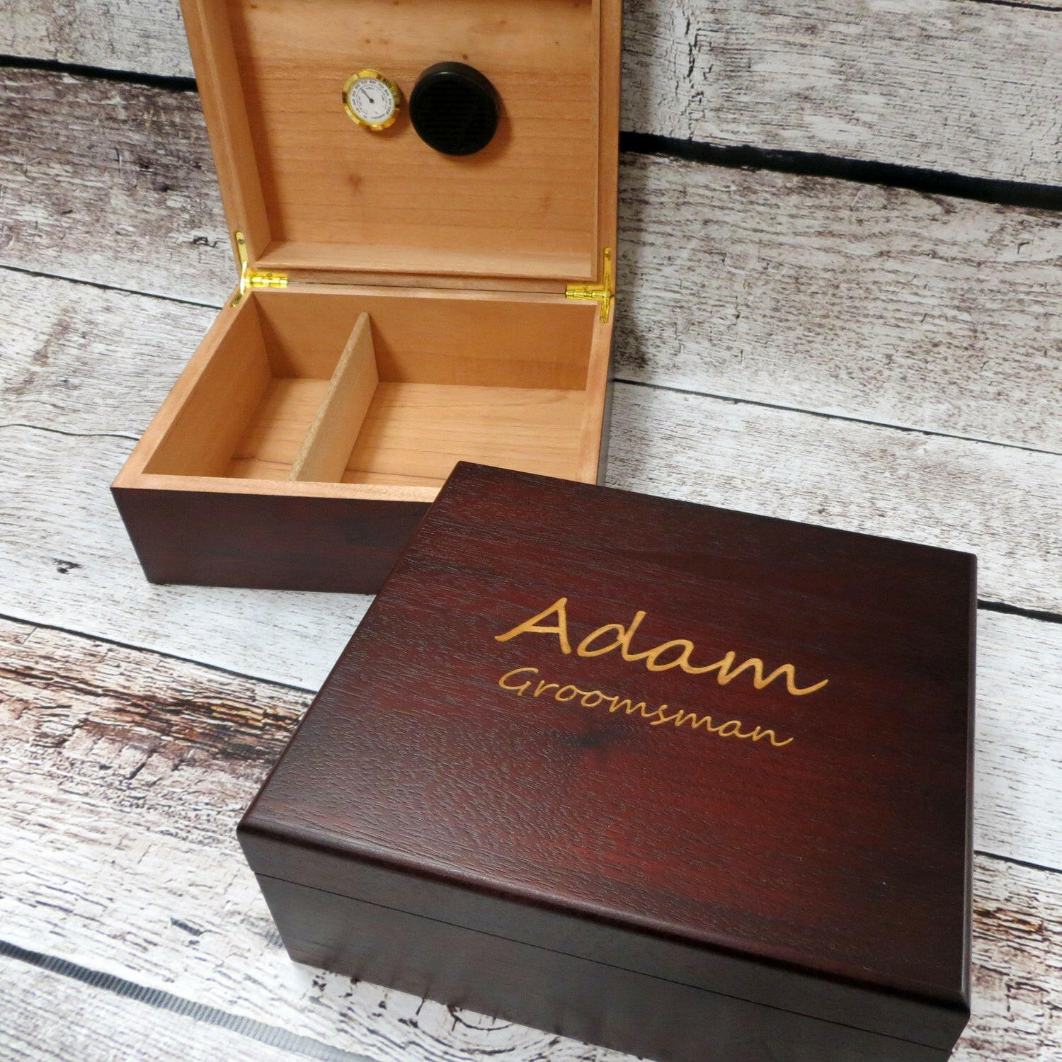 Personalized Cedar Cigar Humidor.