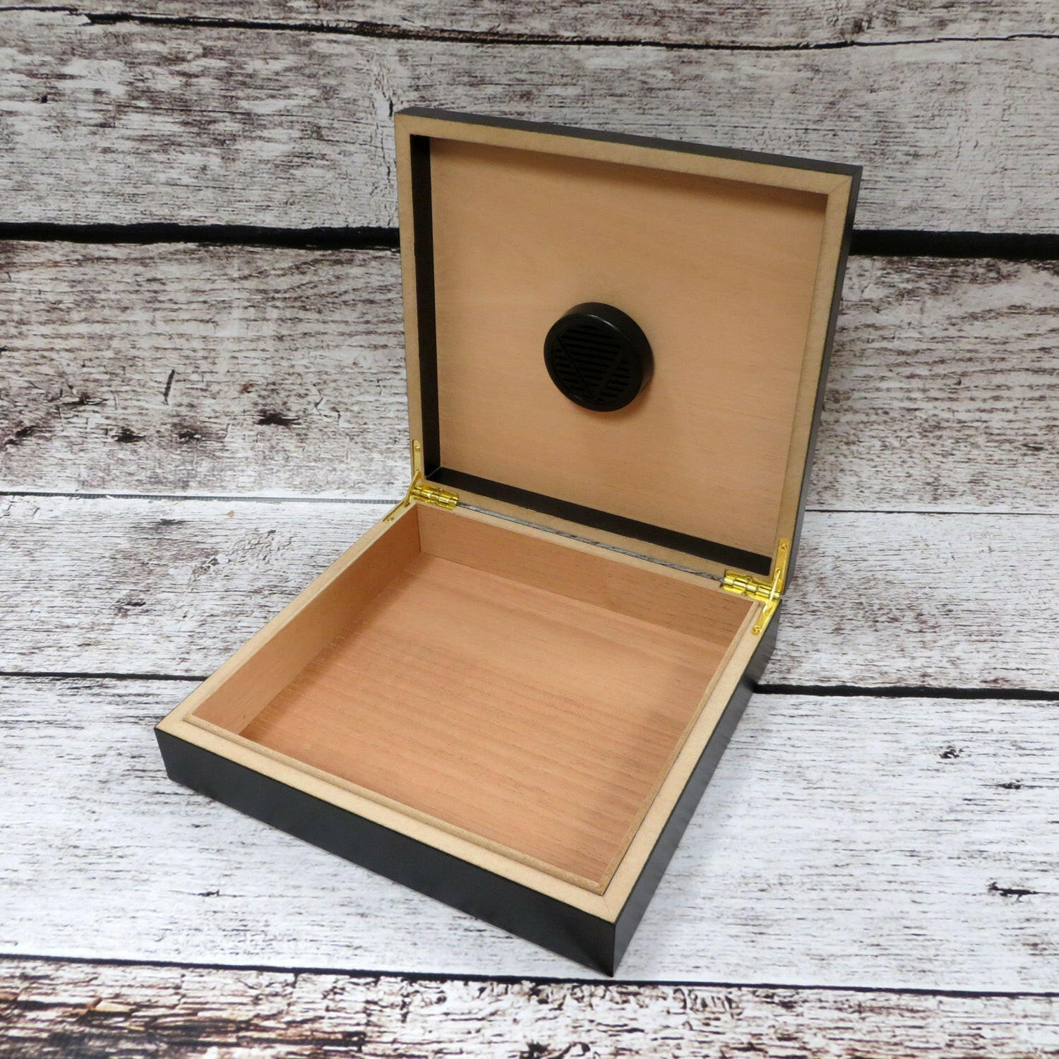 Personalized Black Cedar Humidor.