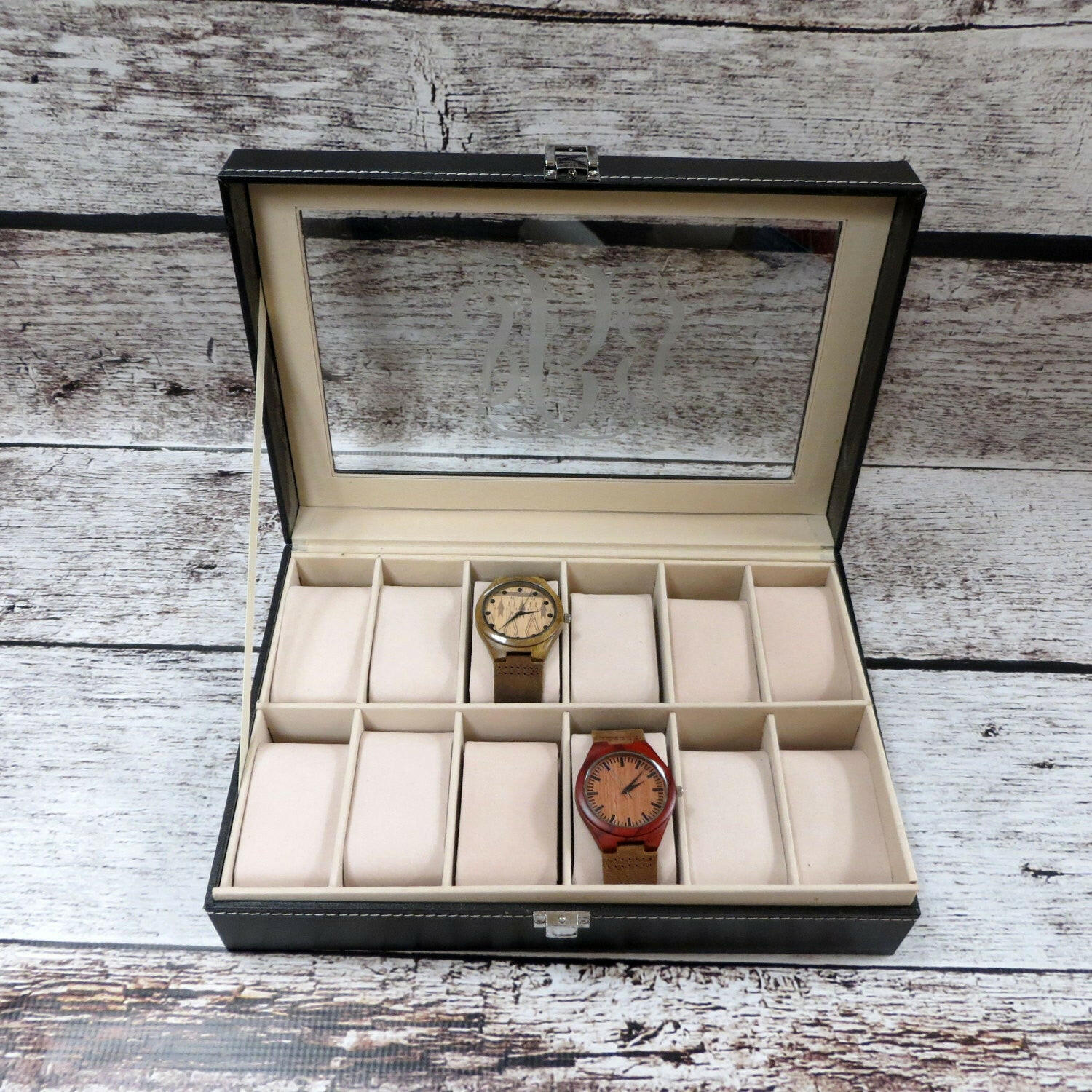 Monogrammed Watch Box.