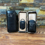 Black Personalized Folding Cigar Case.