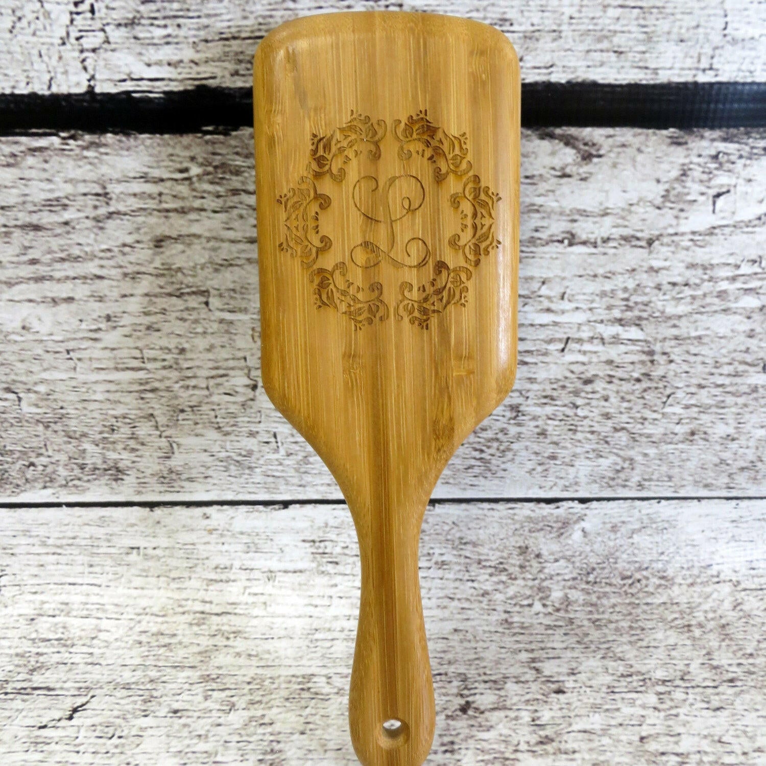 Personalized Wood Paddle Hair Brush.