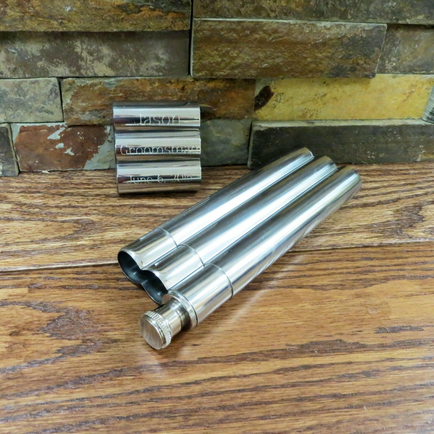 Cigar Holder and Flask.