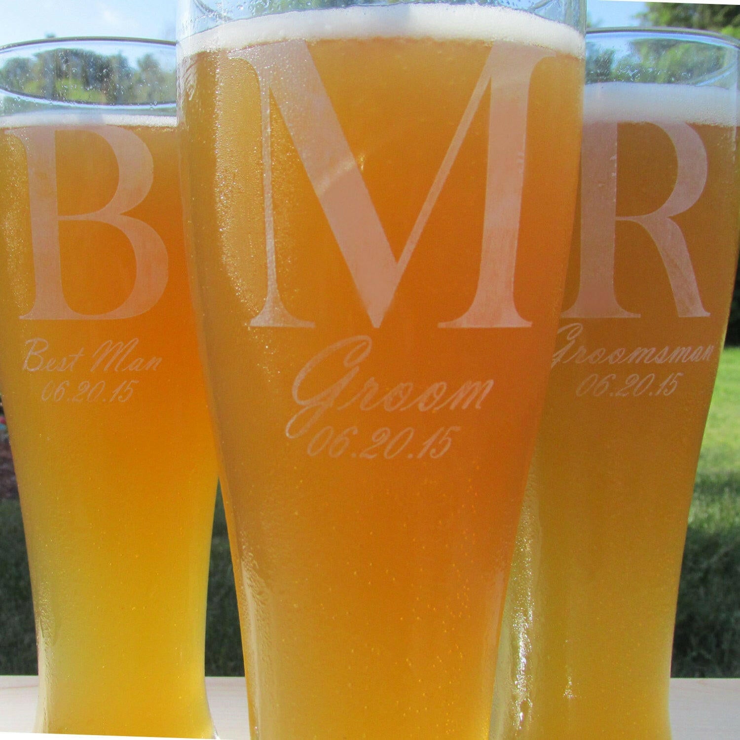 Tall Boy Pilsner Personalized Beer Glass.