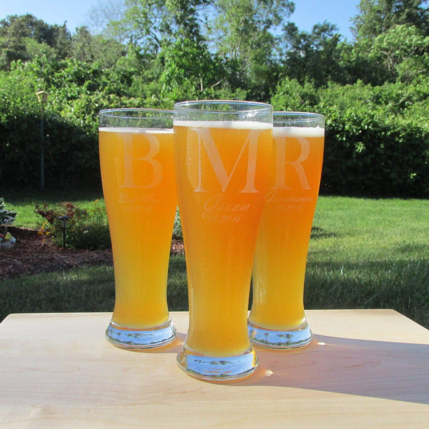 Tall Boy Pilsner Personalized Beer Glass.