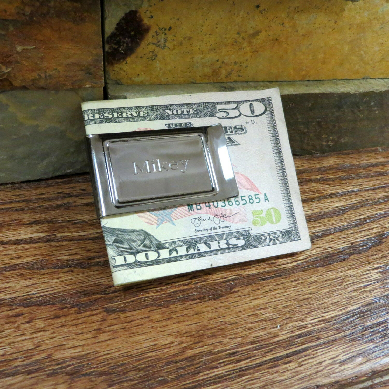 Personalized Gun Metal Money Clip.