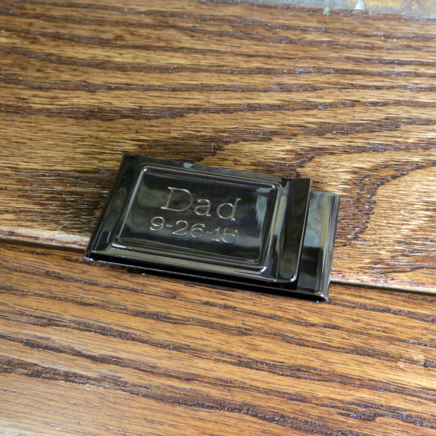 Personalized Gun Metal Money Clip.