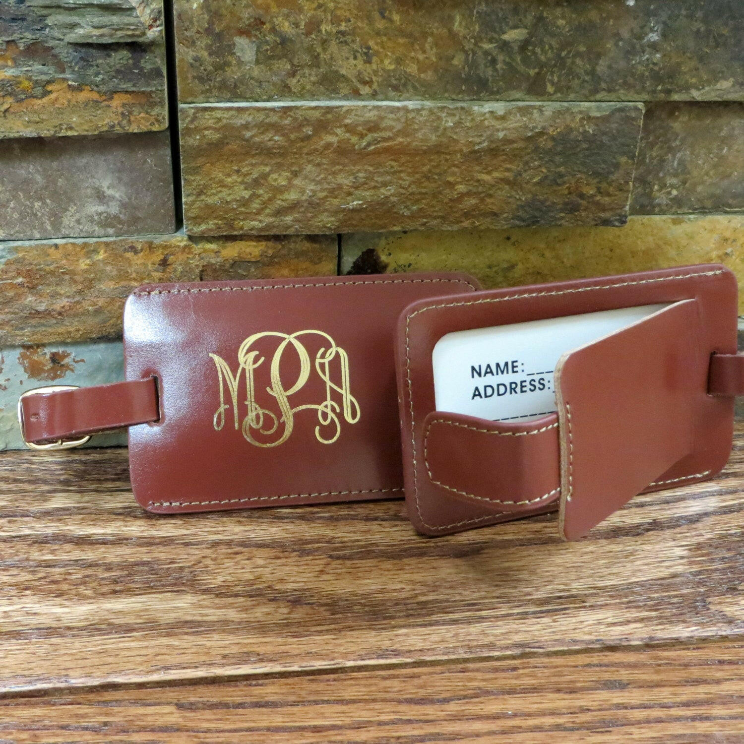 Leather Luggage Tag.