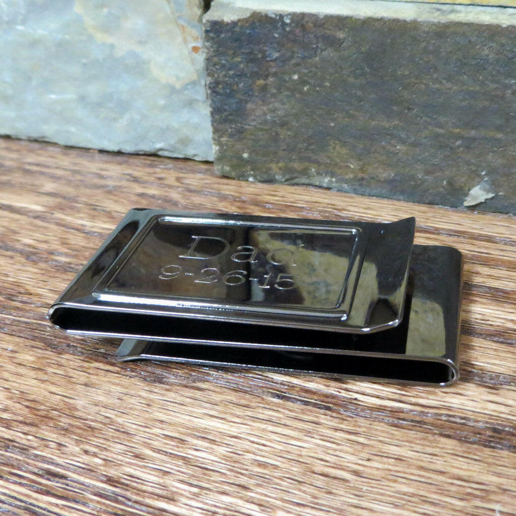 Personalized Gun Metal Money Clip.