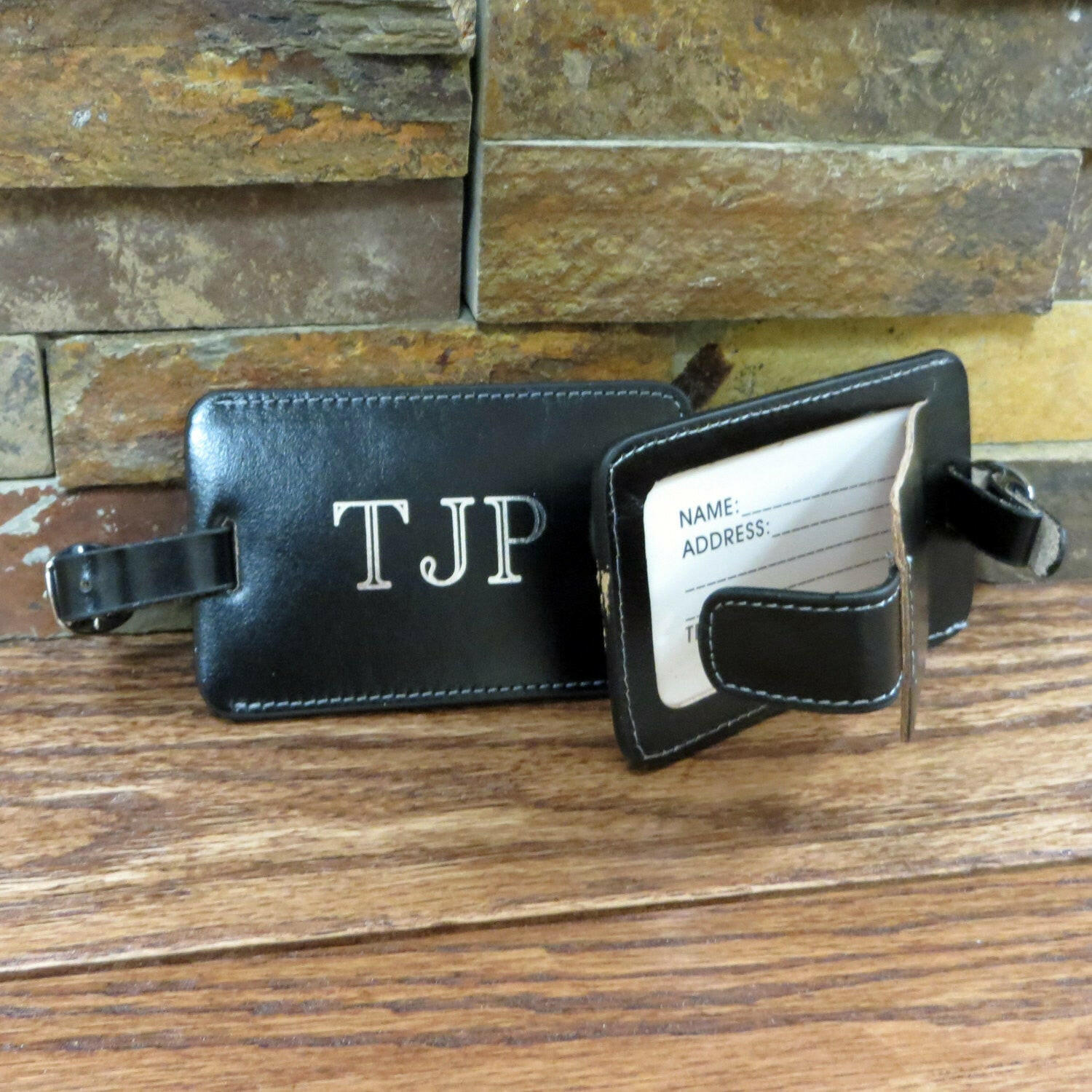 Genuine Leathe Luggage Tag.