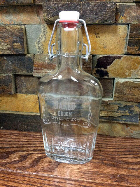 Personalized Glass Flask.