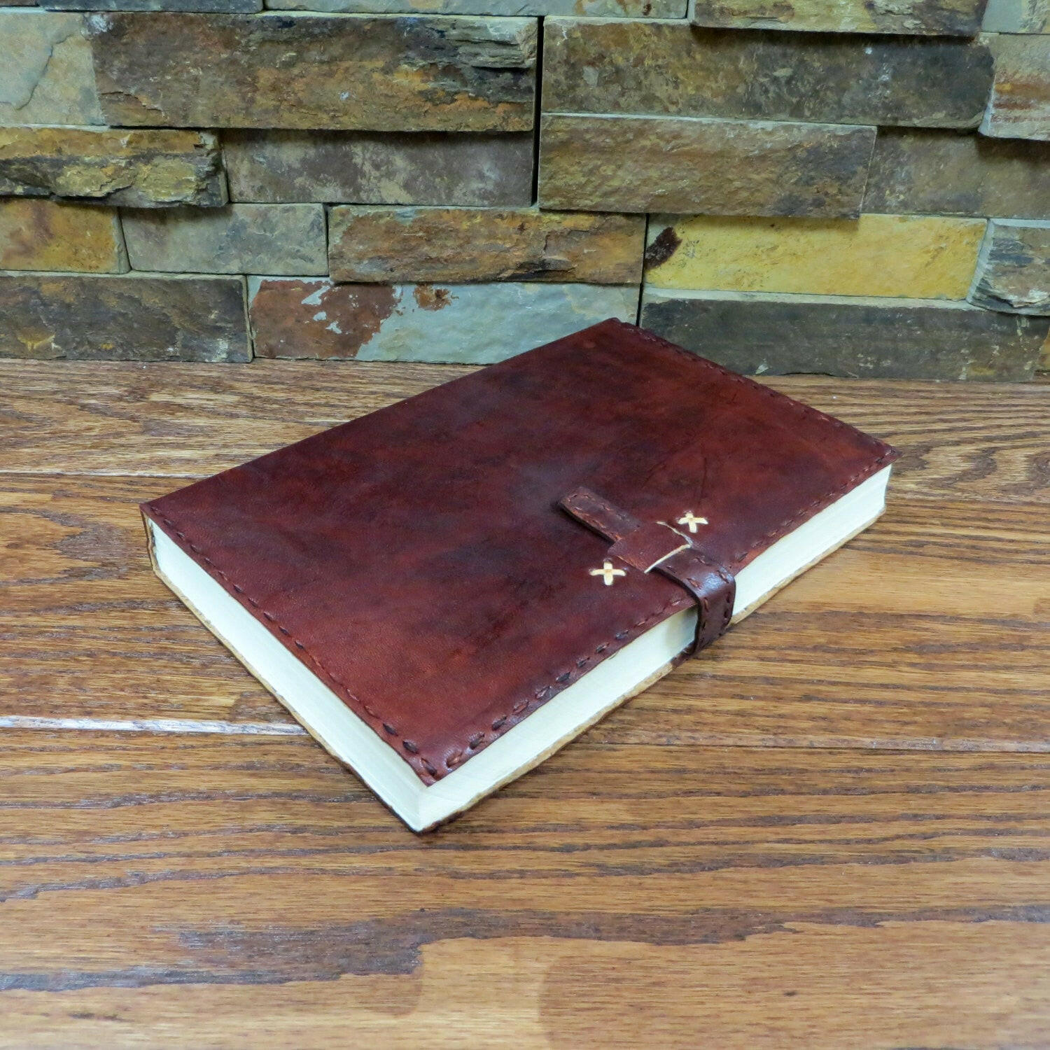 Monogrammed Leather Journal.