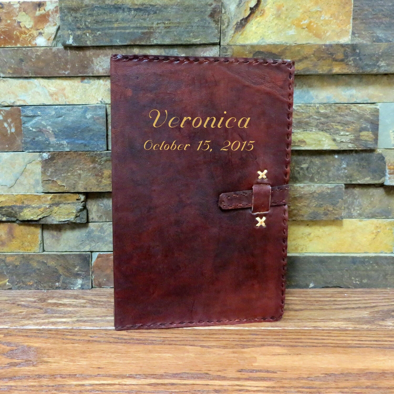 Monogrammed Leather Journal.