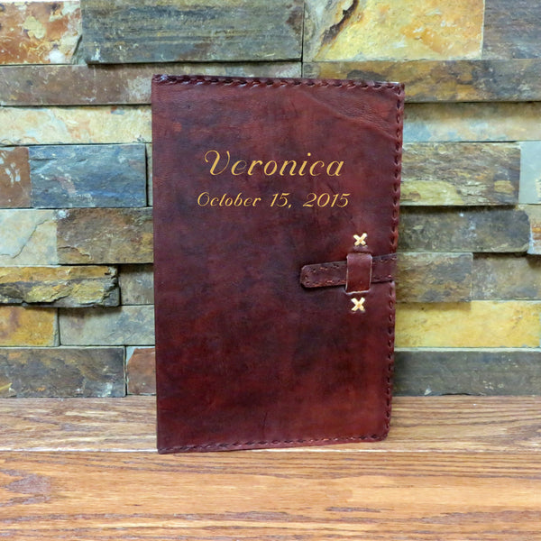 Monogrammed Leather Journal