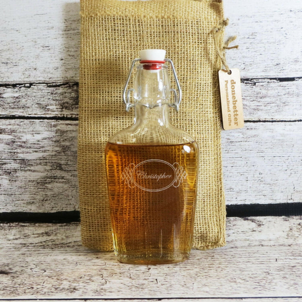 Personalized Whiskey Glass Tumblers with Flask.