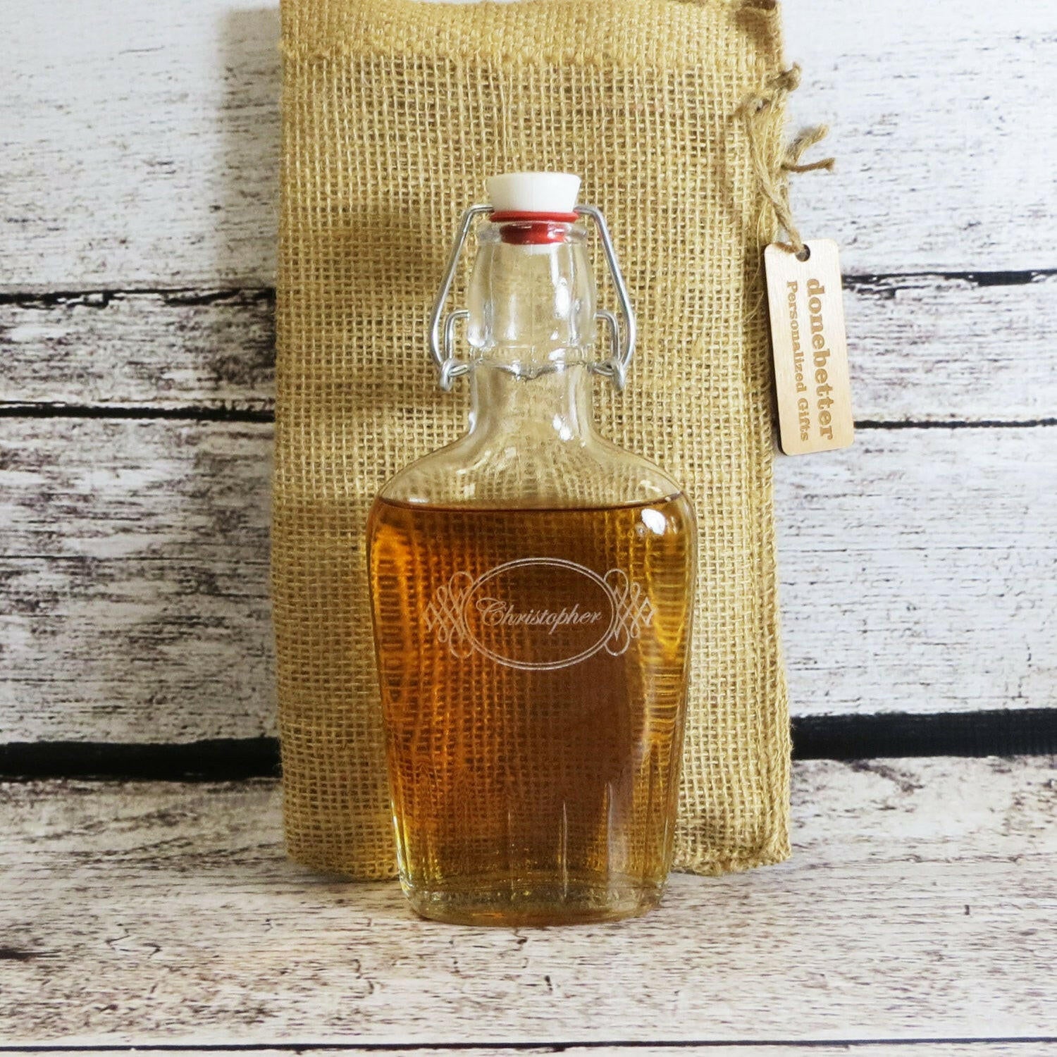 Personalized Whiskey Glass Tumblers with Flask.