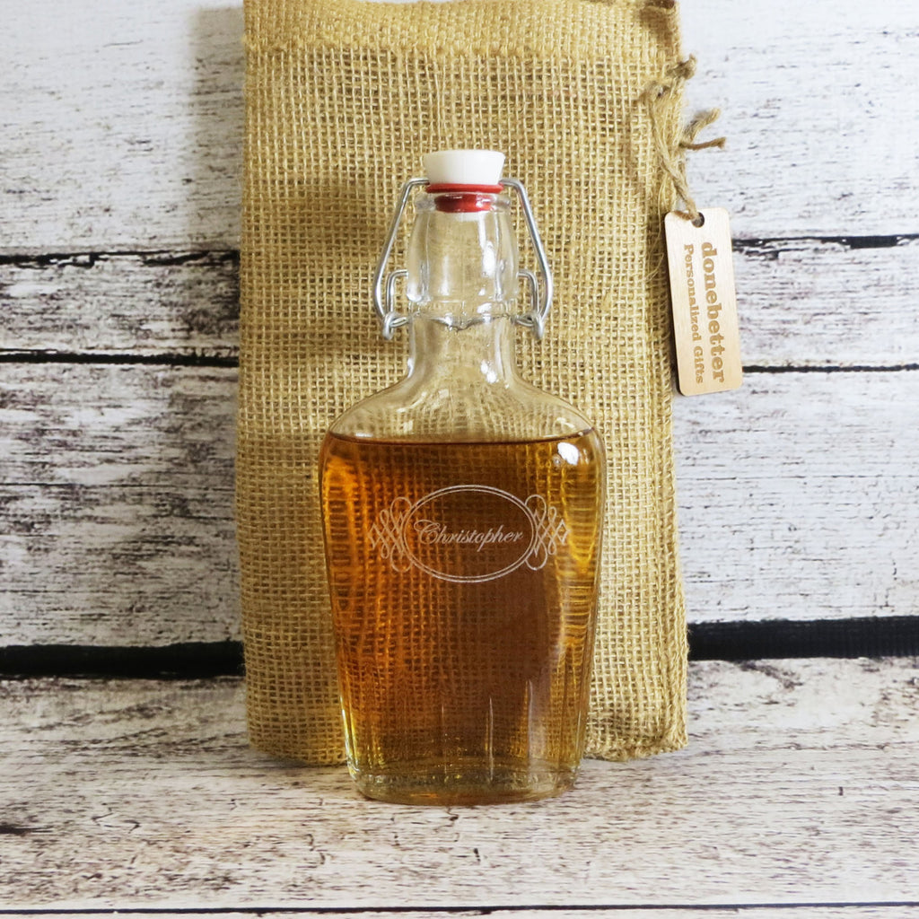 Personalized Whiskey Glass Tumblers with Flask