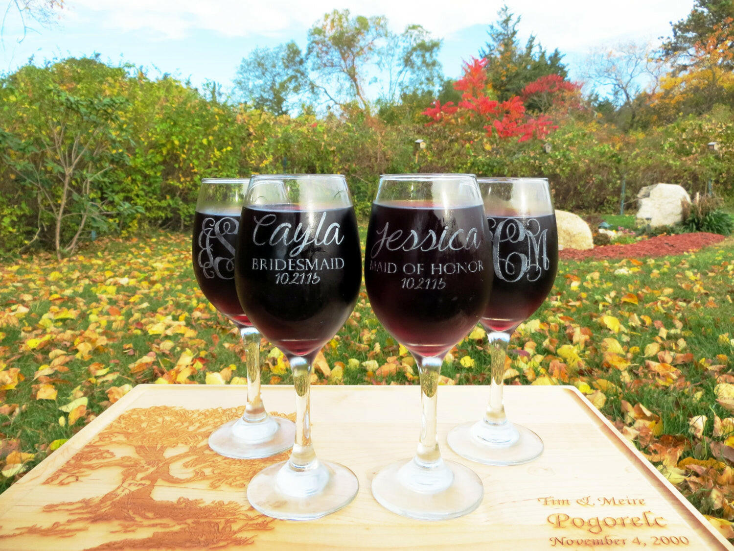 Personalized Wine Glass Engraved.
