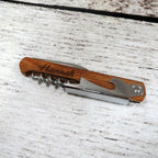 Personalized Cork Screw Wine Bottle Opener