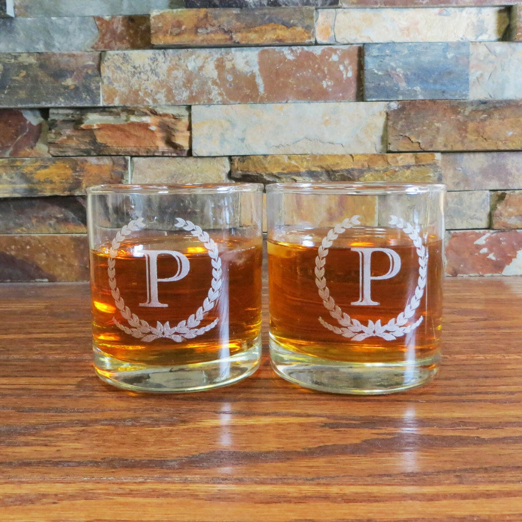 Personalized Glass Whiskey Tumbler.