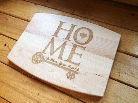 Home is Where your Heart is Personalized Cutting Board.