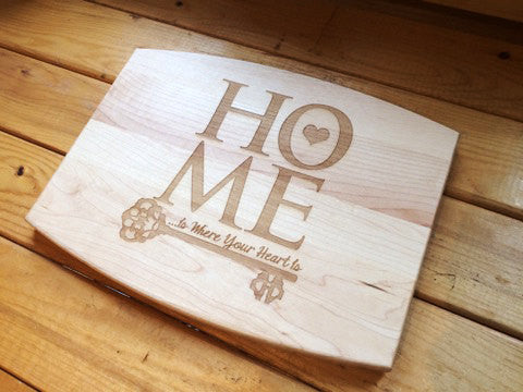 Home is Where your Heart is Personalized Cutting Board