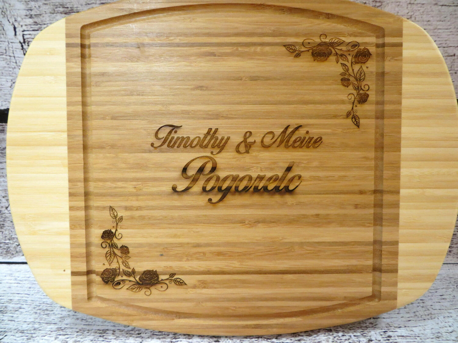 Two Toned Bamboo Cutting Board