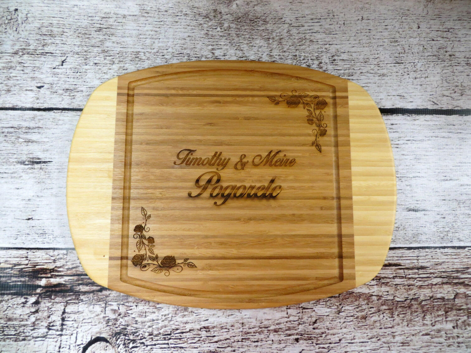 Two Toned Bamboo Cutting Board