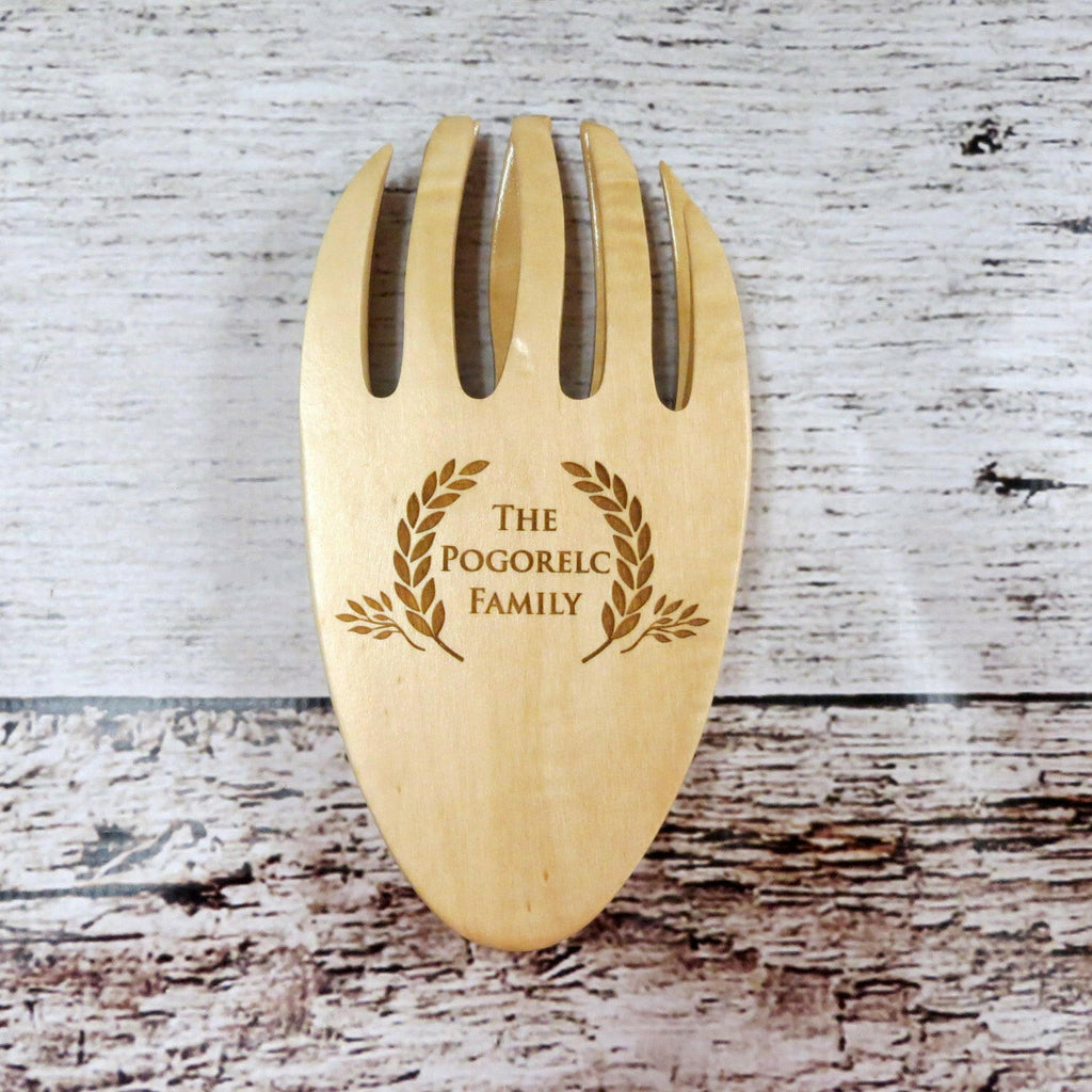 Personalized Wood Salad Claws.