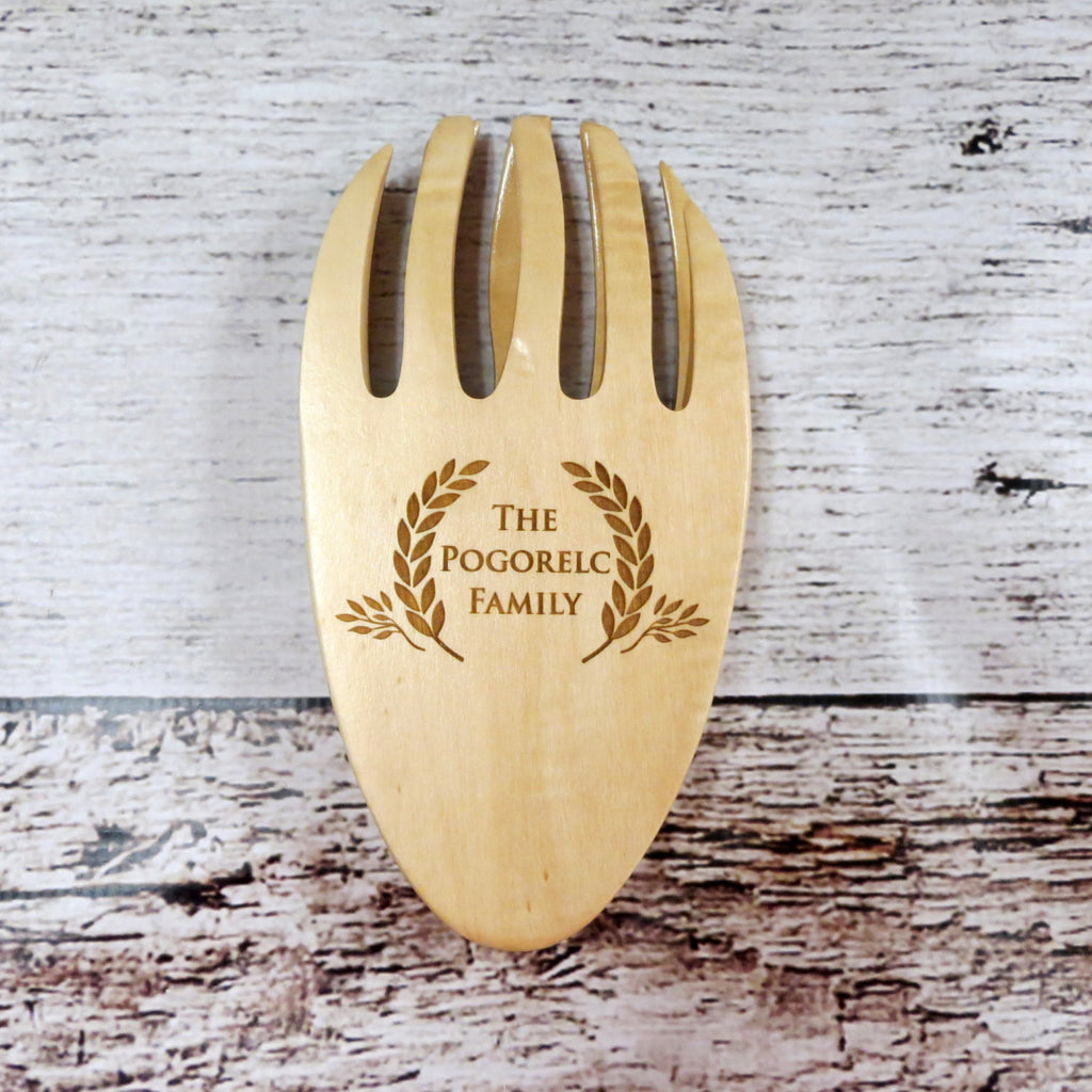 Personalized Wood Salad Claws