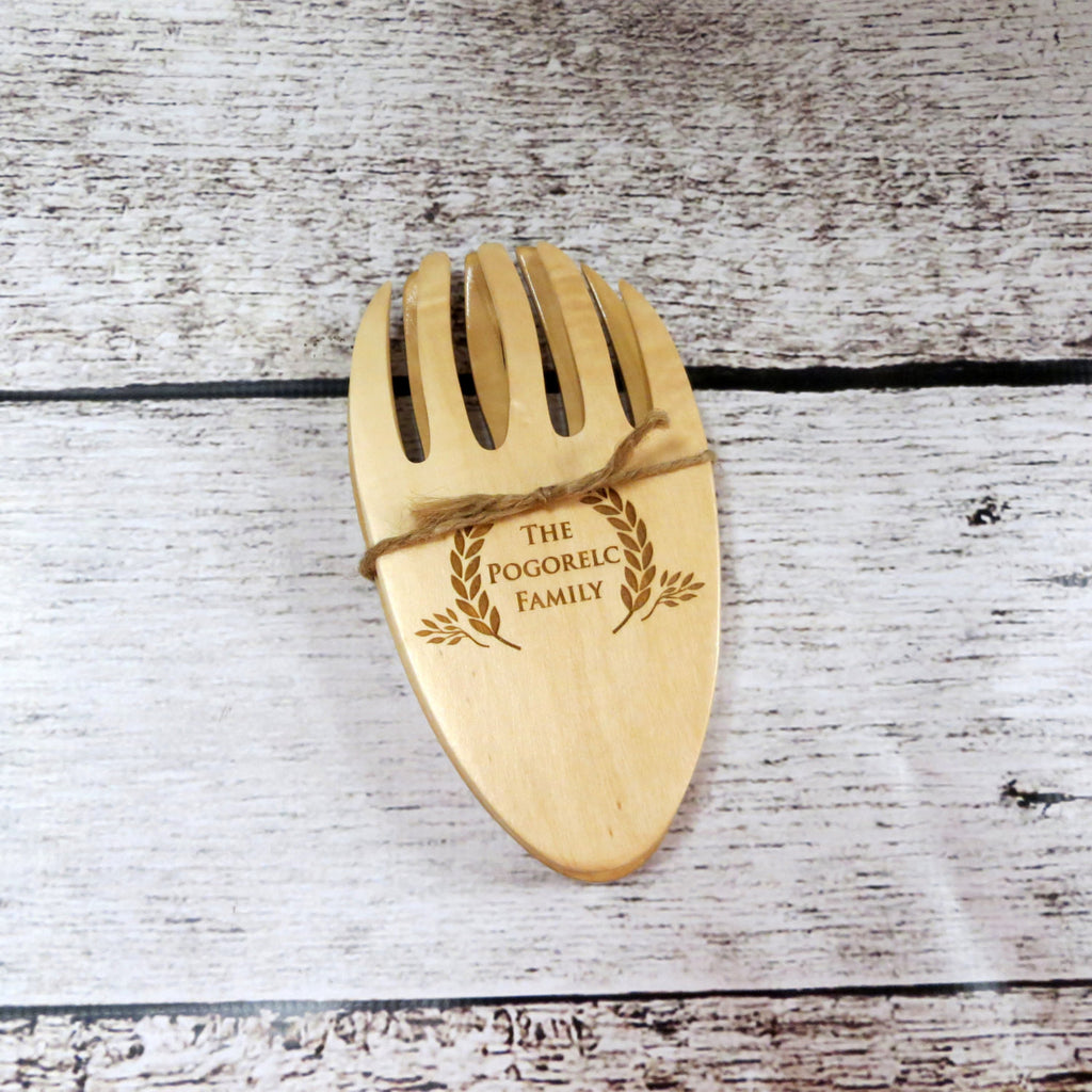 Personalized Wood Salad Claws