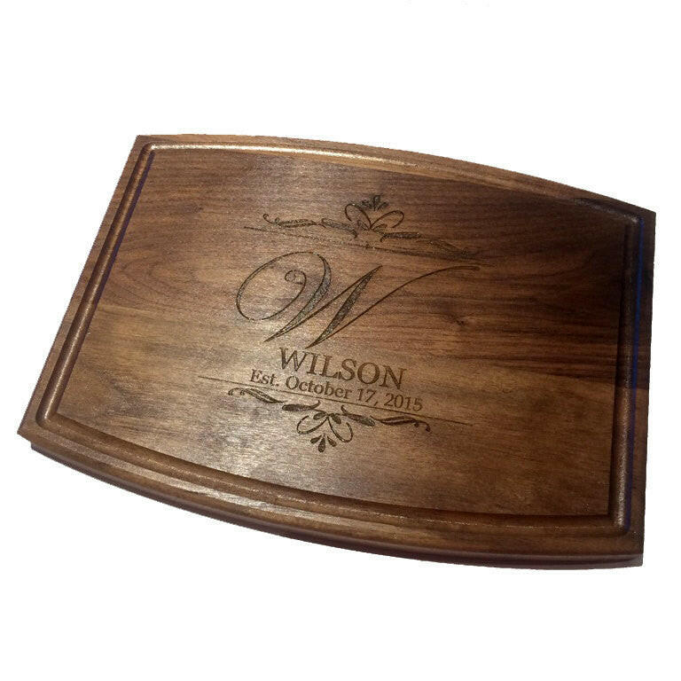 Walnut Wood Personalized Cutting Board.