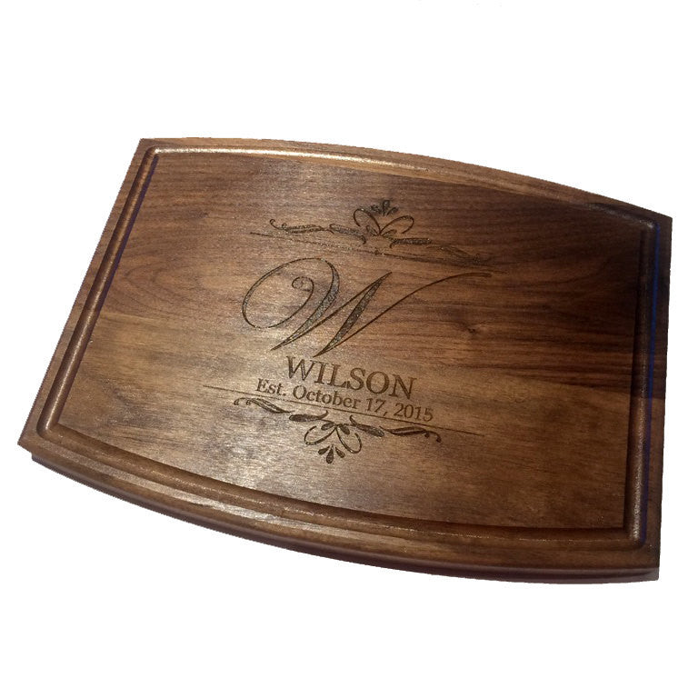 Walnut Personalized Cutting Board with Date