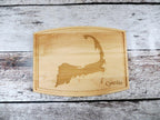 Personalized Cape Cod Map Outline Cutting Board.