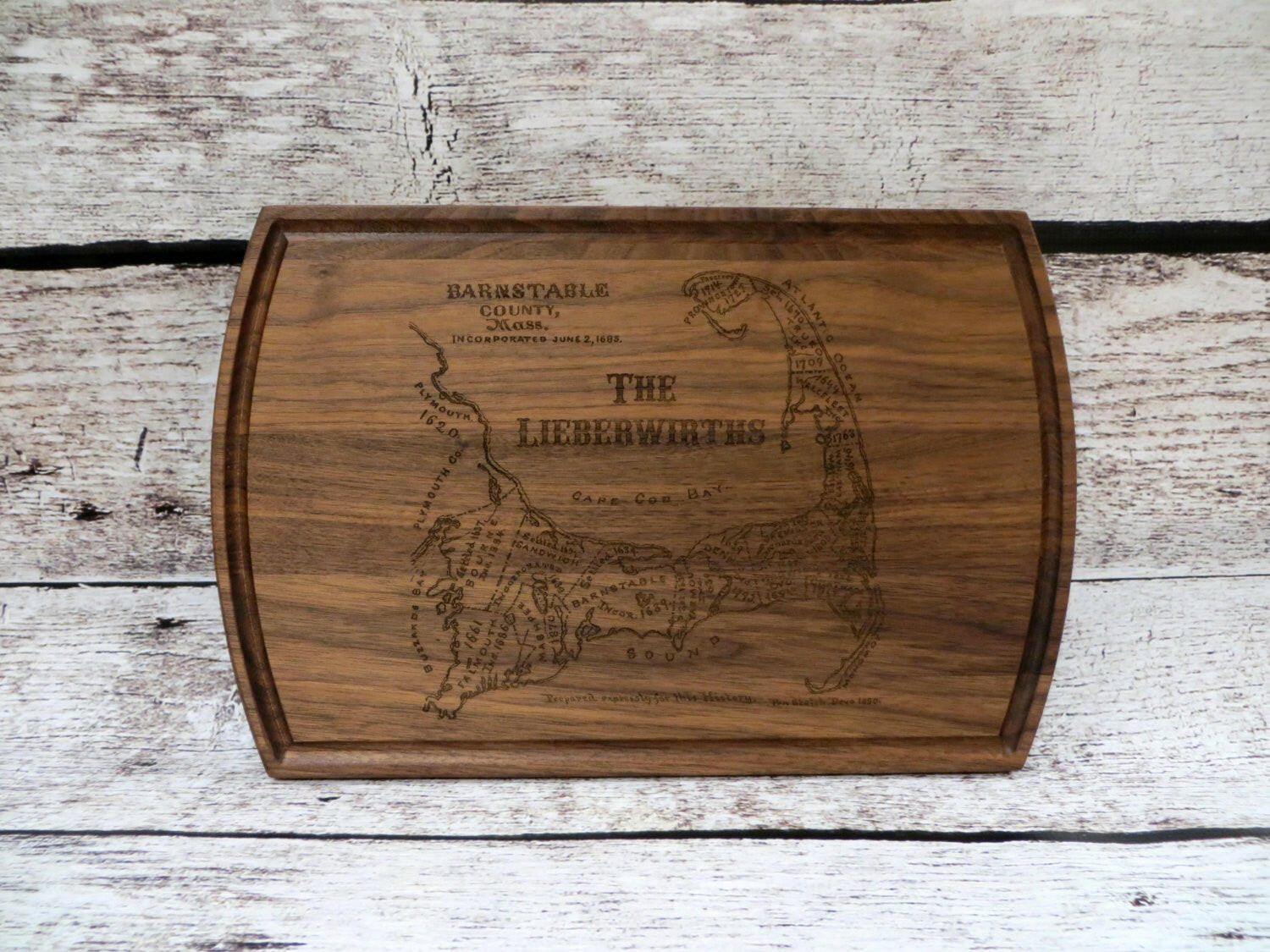 Cape Cod Map Cutting Board.