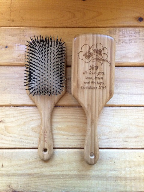 Personalized Wood Paddle Hair Brush