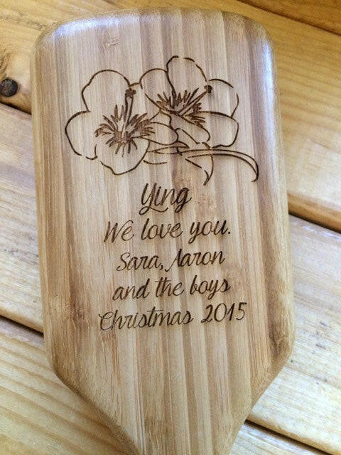 Personalized Wood Paddle Hair Brush.