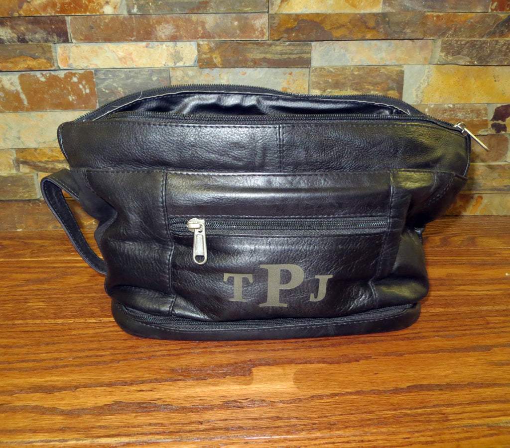 Leather Utility Travel Shave Bag