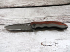 Wood and Metal Pocket Knife Personalized.