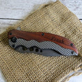 Wood and Metal Pocket Knife Personalized.
