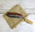 Wood and Metal Pocket Knife Personalized.