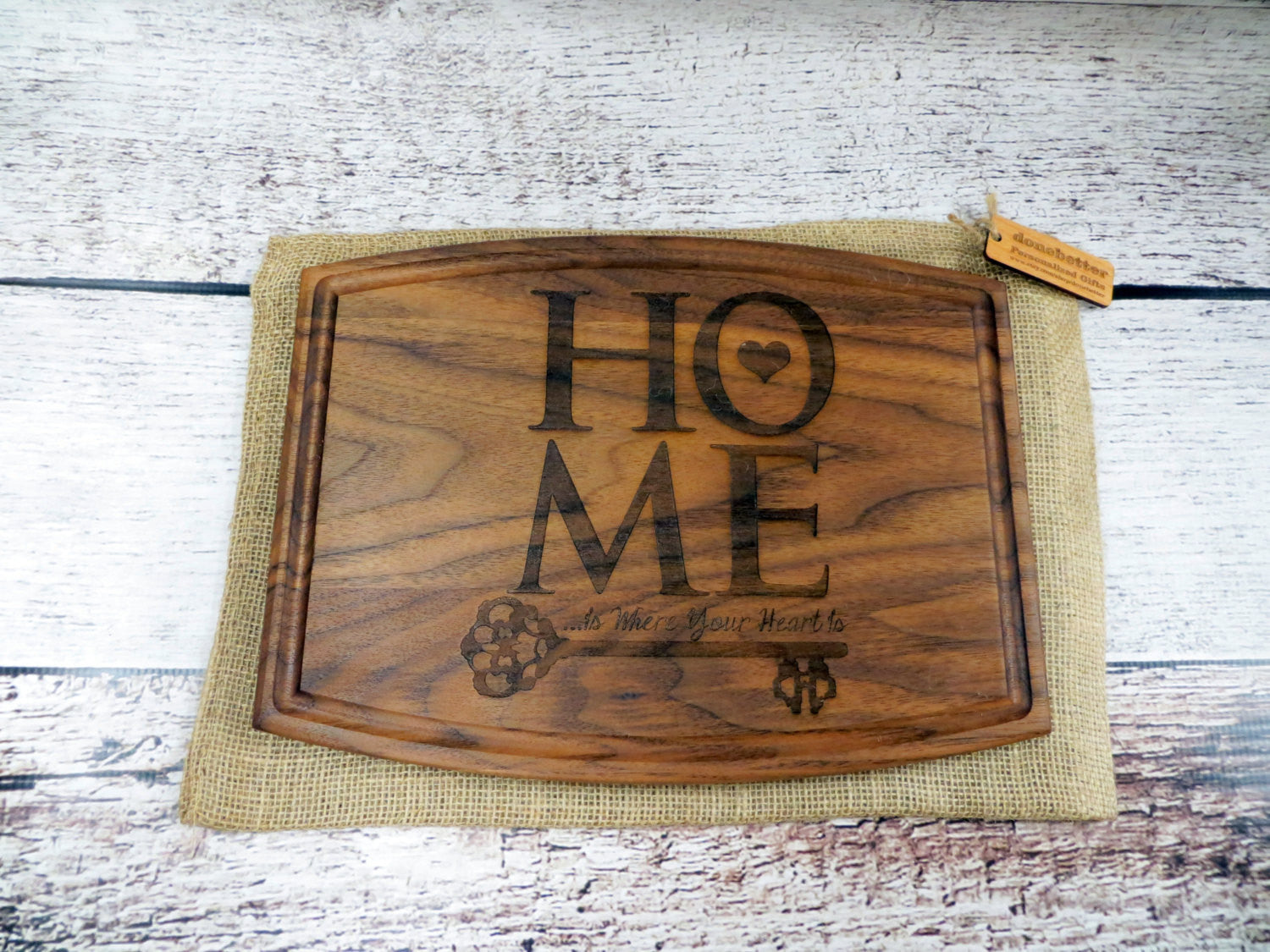 Home is Where your Heart is Personalized Cutting Board