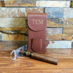 Personalized Cigar Case with Cigar Cutter.