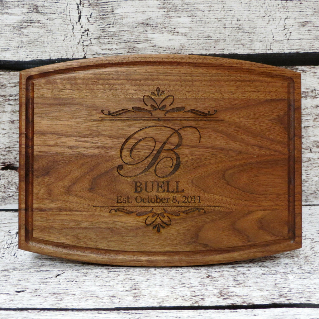 Walnut Wood Personalized Cutting Board.