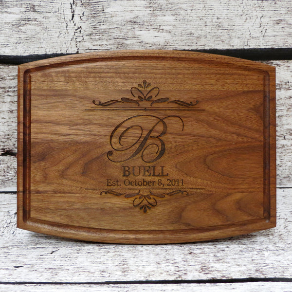 Walnut Personalized Cutting Board with Date