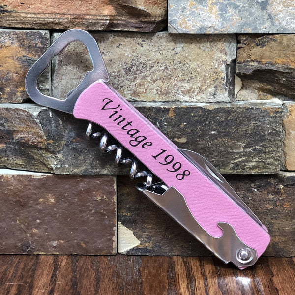 Pink Wine Cork Screw Bottle Opener