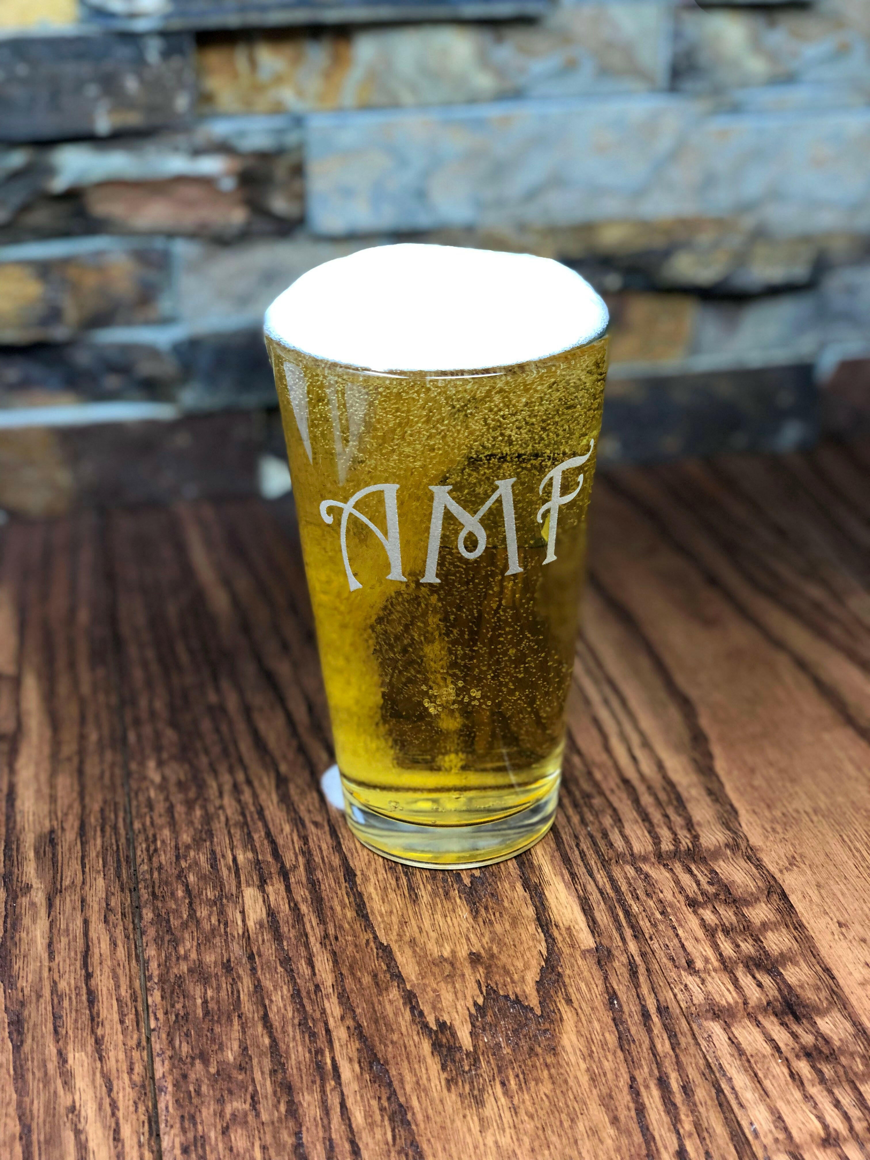 Personalized Pint Beer Glass.