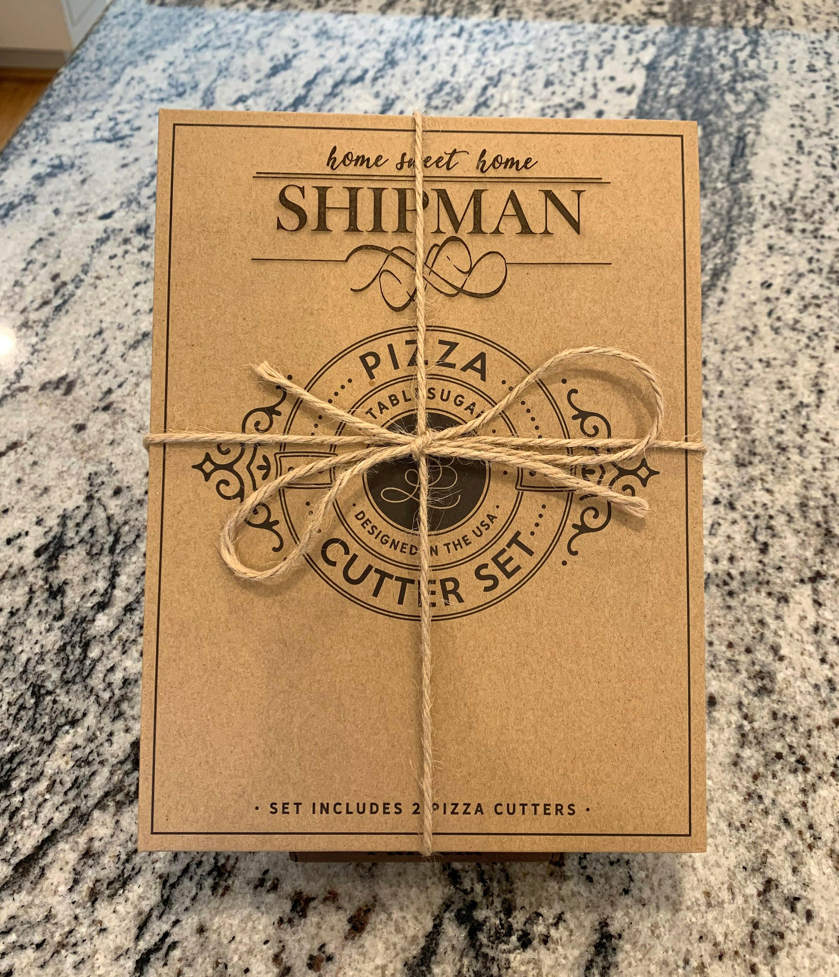 Custom Pizza Cutter Gift Set.