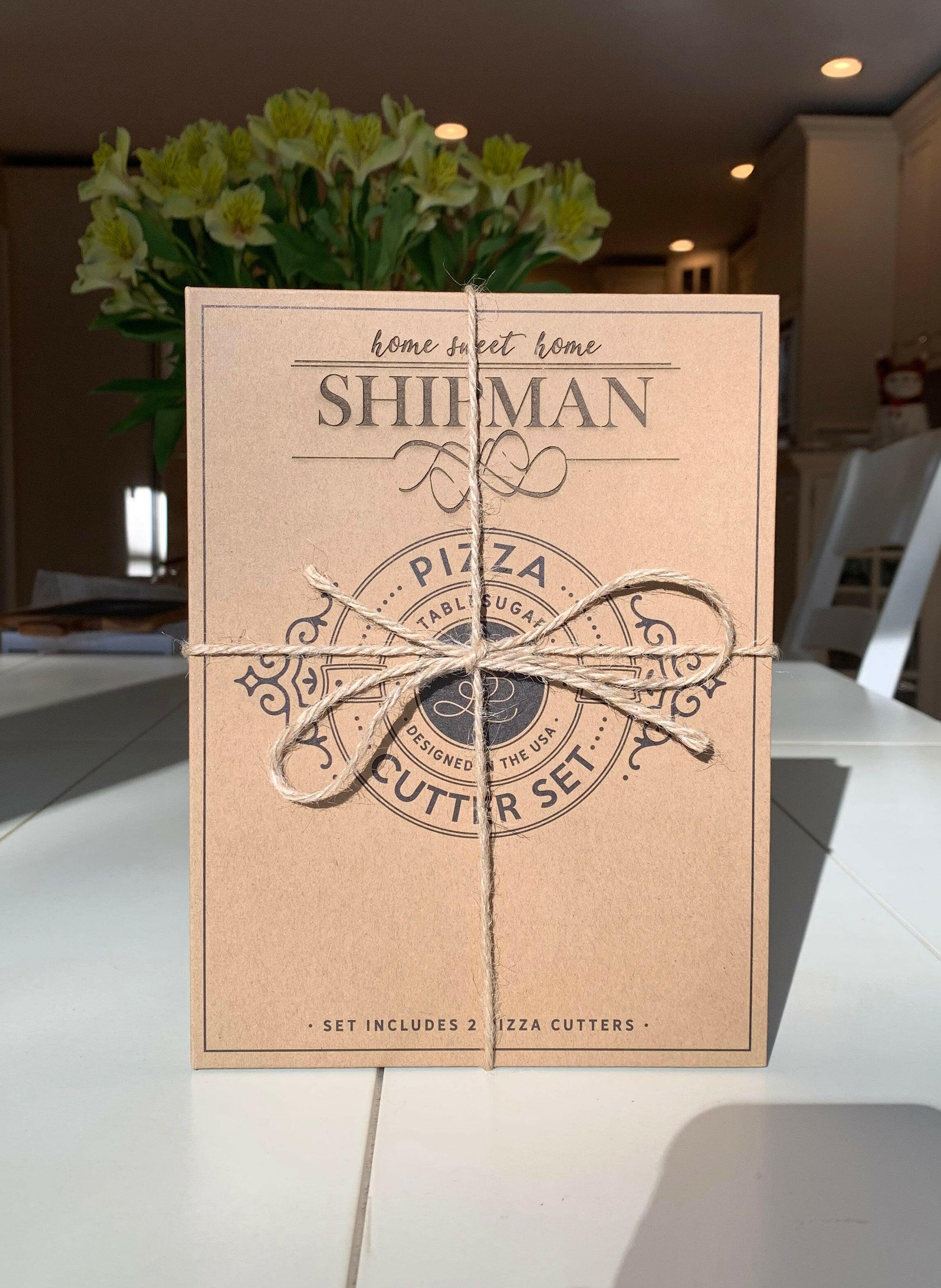 Custom Pizza Cutter Gift Set.