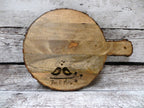 Bark Edge Round Cutting Board Serving Platter